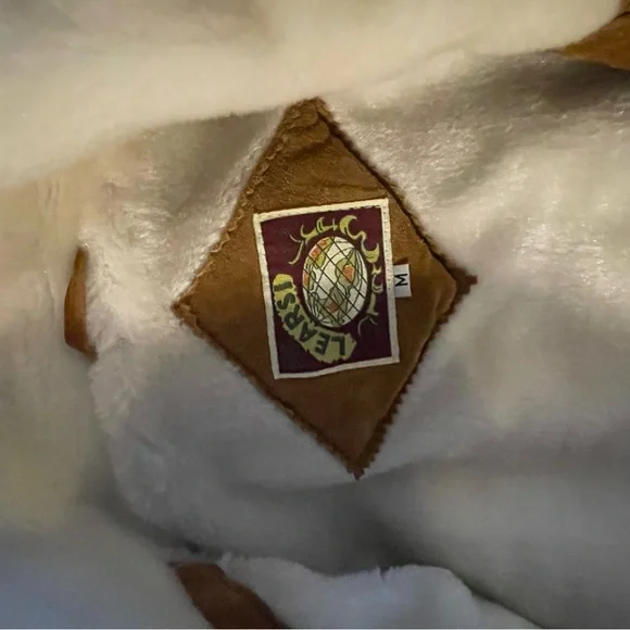 Vintage Learsi brown leather jacket faux shearling lining - Picture 2 of 7